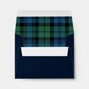 Rustic Plaid Holiday Campbell Tartan Envelope