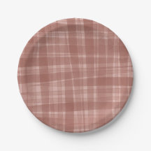 Rustic Plaid Paper Plates | Family Birthday Party 