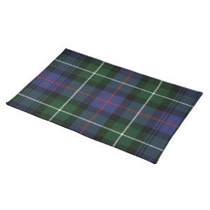 Rustic Plaid Purple and Green Tartan Cloth Placemat