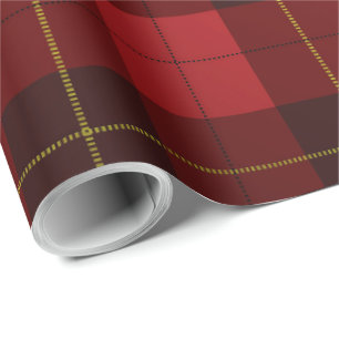 Rustic Plaid Red Classic Red Tartan Wrapping Paper