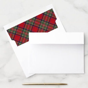 Rustic Plaid Red Green Check Stewart Tartan Envelope Liner