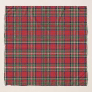 Rustic Plaid Red Green Elegant Tartan Scarf