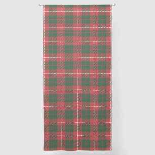 Rustic Plaid Red Green Elegant Tartan Sheer Curtains