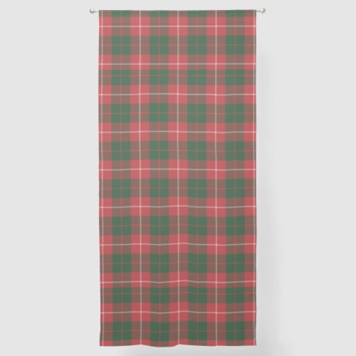 Rustic Plaid Red Green Elegant Tartan Sheer Curtains