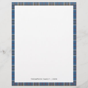 Rustic Plaid Tartan Elegant Letterhead