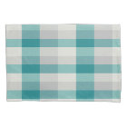 Rustic Plaid Turquoise Gray Beige
