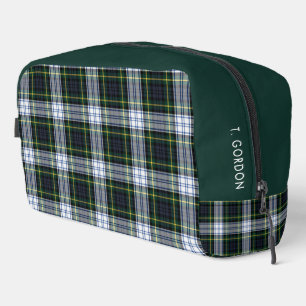 Rustic Plaid White Green Pattern Gordon Tartan Dopp Kit