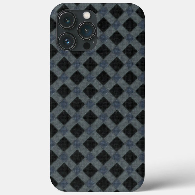 Rustic plaid with a gray tone and velvety fabric   Case-Mate iPhone case (Back)
