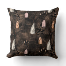 Rustic plants pillow in fall color harmonies