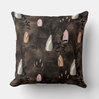 Rustic plants pillow in fall color harmonies
