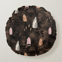 Rustic plants pillow in fall color harmonies