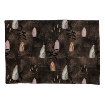 Rustic plants pillow in fall color harmonies