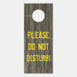 [ Thumbnail: Rustic "Please Do Not Disturb!" + Faux Wood Look Door Hanger ]