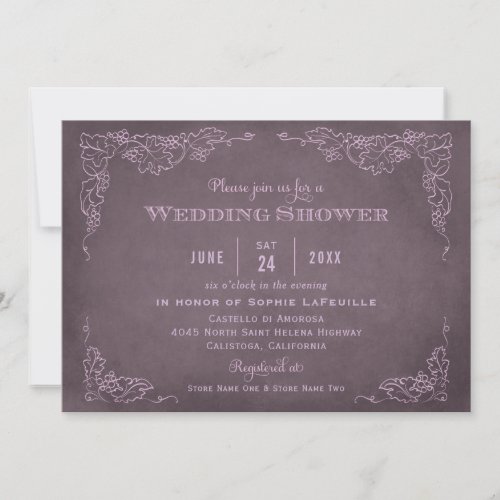 Wedding Shower Invitation | Vintage Vineyard