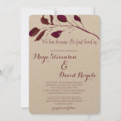 Rustic Plum | We love because He first loved us Invitation (Front)