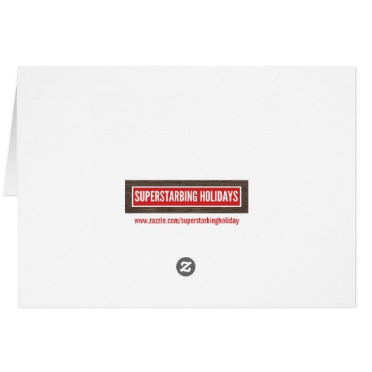 Rustic Poinsettia Holiday Photo (Back Horizontal)