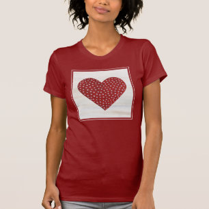 Rustic Polka Dot Valentine Heart T-Shirt