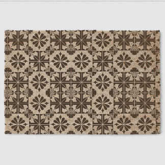 Rustic Portuguese Azulejo Tile Pattern Coir Doorma Fiber Doormat