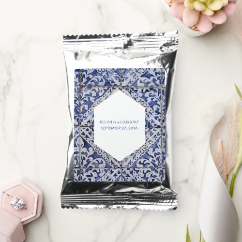 Rustic Portuguese Tiles Wedding  Coffee Drink Mix