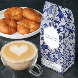 Rustic Portuguese Tiles Wedding Favor Roasted Coffee