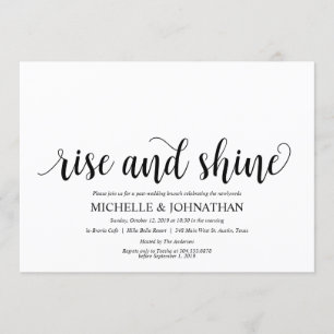 Rustic Post Wedding Brunch Invitation Card
