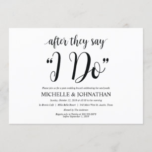 Rustic Post Wedding Brunch Invitation Card