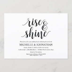 Rustic Post Wedding Brunch Invitation Card