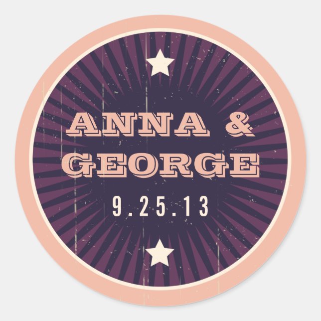 Rustic Poster: Aubergine Dream Sticker Seal (Front)