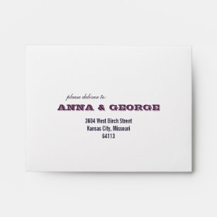 Rustic Poster: Aubergine Purple Printed A2 Envelope