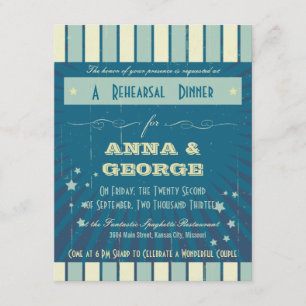 Rustic Poster: Sandy Beach Rehearsal Dinner Invitation