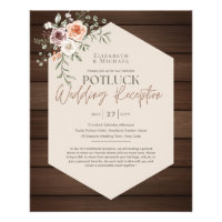 Rustic POTLUCK Wedding Invitation Template Guide