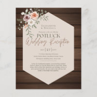 Rustic POTLUCK Wedding Invitation Template Guide