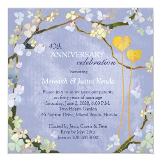 Rustic Powder Blue Wedding Anniversary Card