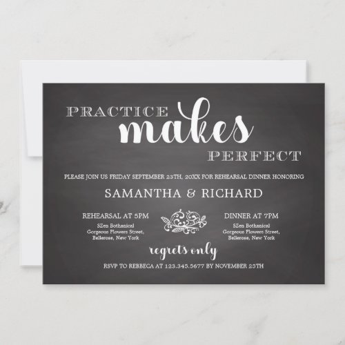 Rustic practice makes perfect rehearsal dinner invitation