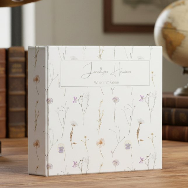 Rustic Pressed Wildflower End of Life Planner 3 Ring Binder (Rustic Pressed Wildflower End of Life Planner 3 Ring Binder)