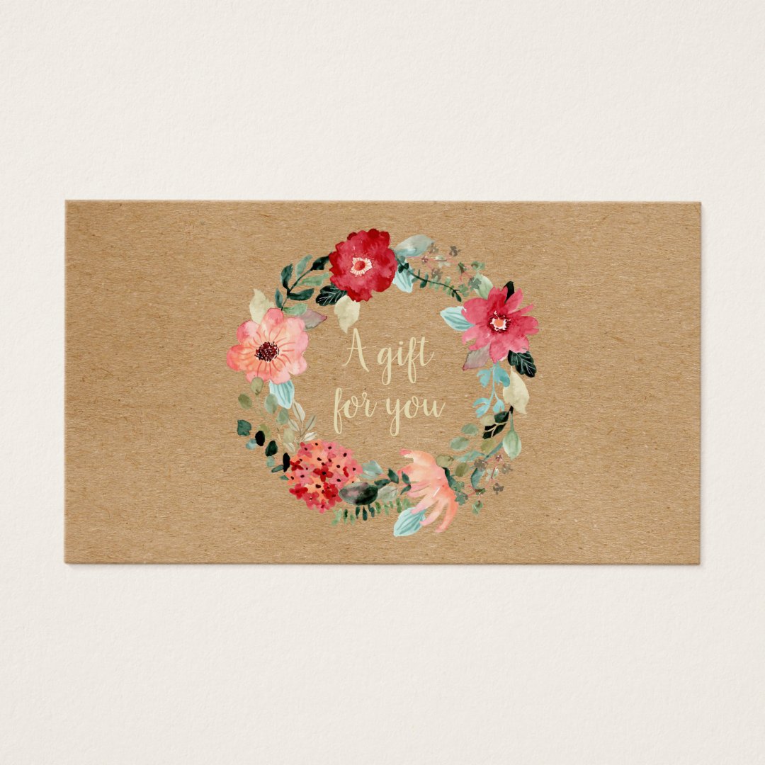 Rustic Pretty Floral Garland Gift Certificate Zazzle