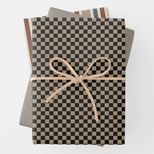 Rustic Primitive Country Checks Gift Wrapping Set Wrapping Paper Sheets