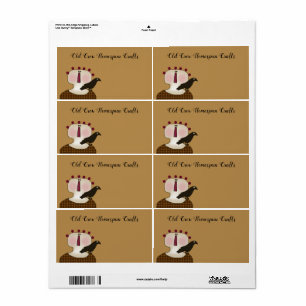 Rustic Primitive Country Primitive Crow Product  Label