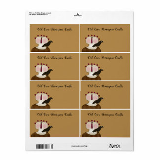 Rustic Primitive Country Primitive Crow Product Label