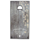 Rustic Printed Wood Lights Wedding Personalized