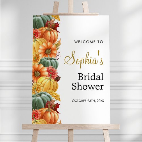 Rustic Pumkin Bridal Shower Welcome Sign