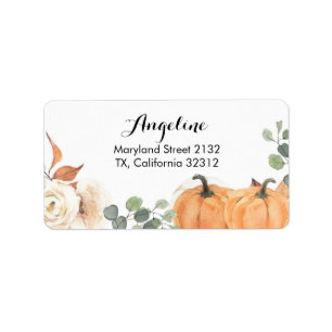 Rustic pumpkin Address Label
