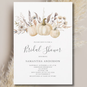 Rustic Pumpkin Autumn Bridal Shower Invitation