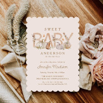 Rustic Pumpkin  Baby Shower Invitation