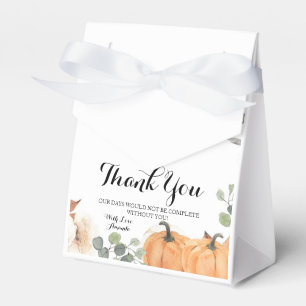 Rustic Pumpkin Boho Floral Fall in love Favor Boxes