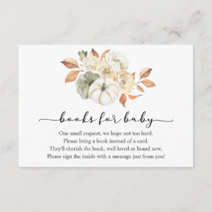 Rustic Pumpkin Books for Baby insert card