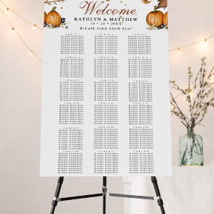 Rustic Pumpkin Botanical Autumn Wedding 18 Table Foam Board
