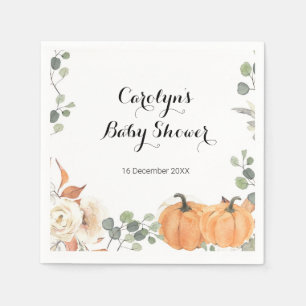 Rustic pumpkin Bridal Shower Napkin
