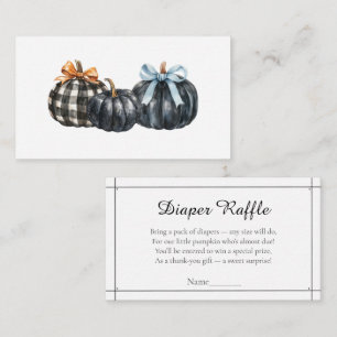 Rustic Pumpkin Diaper Raffle Enclosure Card