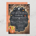 Rustic Pumpkin Fall Baby Shower Invitation